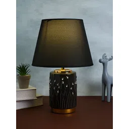 TAYHAA Black Ceramic Contemporary Frustum Shaped Table Lamp-picture-27