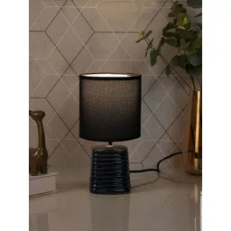 TAYHAA Black Ceramic Quirky Cylindrical Shaped Table Lamp-picture-45