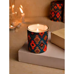 TAYHAA Blue & Pink Printed Mindful Melodies Scented Candle With Jar-picture-37