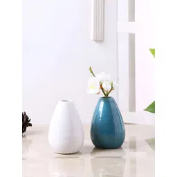 TAYHAA Blue & White 2 Pieces Ceramic Flower Vases-picture-11