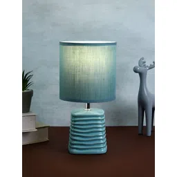 TAYHAA Blue Ceramic Contemporary Cylindrical Shaped Table Lamp-picture-25