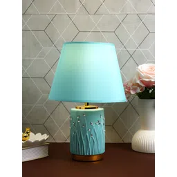 TAYHAA Blue Ceramic Frusturical Shaped Table Lamp-picture-26
