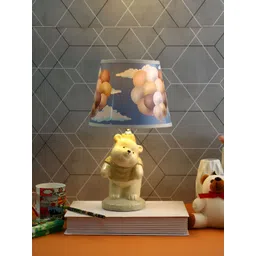 TAYHAA Blue Printed Ceramic Cylindrical Shaped Table Lamp-picture-28