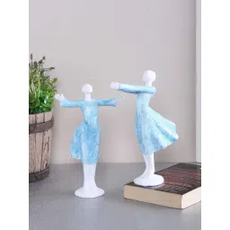 Tayhaa Blue Resin Dancing Diva Showpieces - Set of 2-picture-41