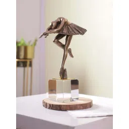 Tayhaa Brown & Transparent Polyresin Glossy Finish Dancing Ballerina-picture-36