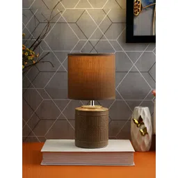 TAYHAA Brown Ceramic Contemporary Cylindrical Shaped Table Lamp-picture-23