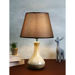 TAYHAA Brown Ceramic Contemporary Frusturical Shaped Table Lamp-picture-18