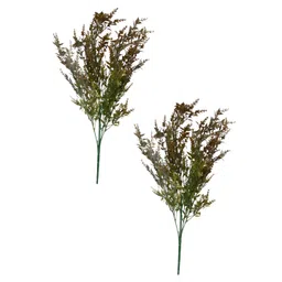 TAYHAA Burgundy 2 Pieces Artificial Flower With Pot image 3