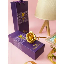 TAYHAA Gold Toned Textured Rose Flower Gift-picture-18