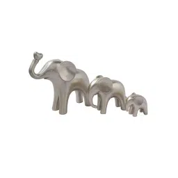 Tayhaa Golden Set Of 3 Golden Cute & Happy Elephant Showpiece-picture-30