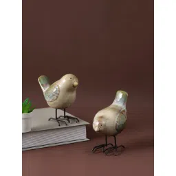 Tayhaa Green & Brown Ceramic Birds - Set of 2-picture-29