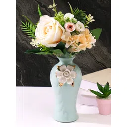 TAYHAA Green & White Floral Ceramic Flower Vases-picture-26