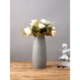 Tayhaa Grey Ceramic Floral Flower Vase-picture-31