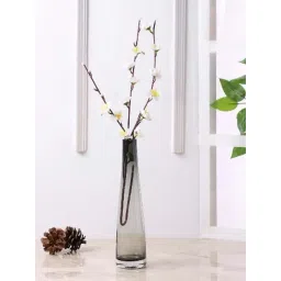 Tayhaa Grey Glass Flower Vase - Set of 1-picture-46