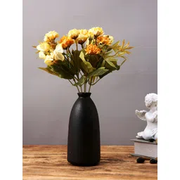 TAYHAA Midnight Noir Black Matte Ceramic Flower Vase-image-8