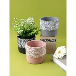 Tayhaa Multicolor Ceramic Planter - Set of 3-picture-18