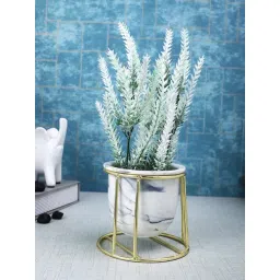 Tayhaa Multicolor Plastic Fern Artificial Plant with Pot-picture-33