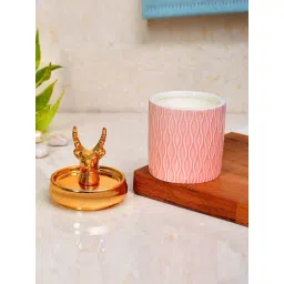 TAYHAA Pink & Golden Wax Mindful Melodies Candle With Lid-picture-29
