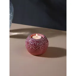 TAYHAA Pink & White Candle Holder-picture-19