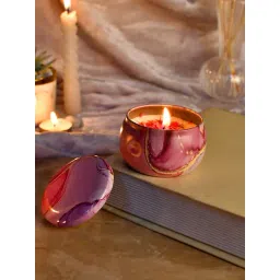 Tayhaa Pink Metal & Wax Candle-picture-28