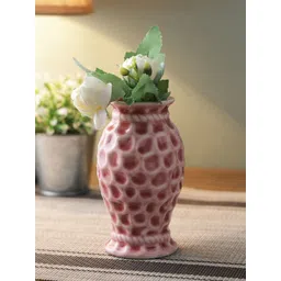 TAYHAA Pink Textured Ceramic Flower Vase-picture-10