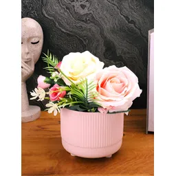 TAYHAA Pink Textured Matte Finish Ceramic Planter-picture-29