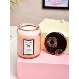 TAYHAA Pink Tranquil Breeze Scented Candle With Lid-picture-31
