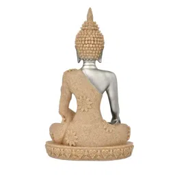 Tayhaa Silver Resin Meditative Serenity Buddha Idol image 5