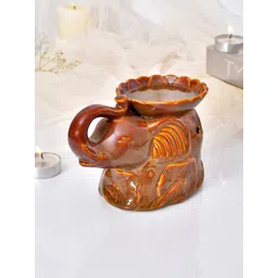 TAYHAA Tranquil Brown Elephant Shaped Ceramic Aroma Oil Diffuser-picture-37
