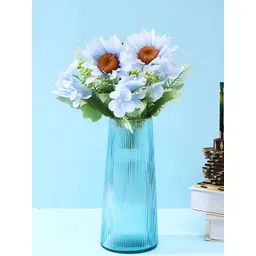 TAYHAA Turquoise Blue 2 Pieces Gerbera Artificial Flower-picture-29