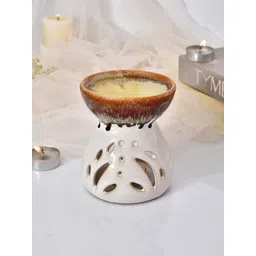 TAYHAA White & Brown Ceramic Blissful Fragrance Oil Diffuser-picture-39