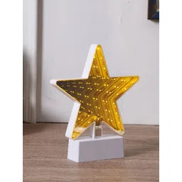 TAYHAA White & Gold-Toned Star Shaped LED Lighting with Mirror-picture-42