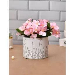 TAYHAA White & Grey Printed Ceramic Planter-picture-37