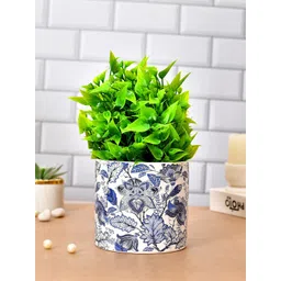 TAYHAA White Blue Printed Ceramic Planter-picture-29