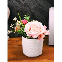 TAYHAA White Textured Ceramic Planter-picture-28