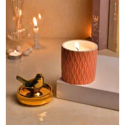 tayhaa Wind Bluebell Freesia Pink & Golden Wax Scented Jar Candle-picture-42