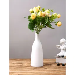 TAYHAA Yellow 2 Pieces Rose Artificial Flower With Pot-picture-37
