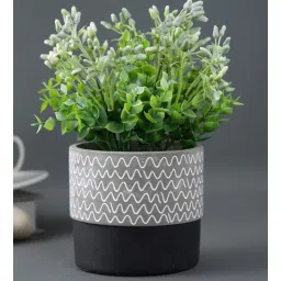 White & Grey Ceramic Desk Pot by Tayhaa-picture-33