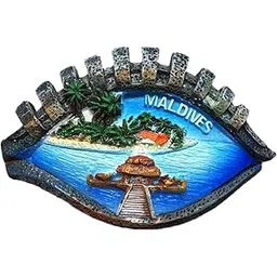 TC The Customizers Set of 1 Maldives Printed Fridge Magnet Set Funky and Quirky Designs || MDF Wood Material Magent for Fridge Decoration || Fridge Magnets Refrigerator Stylish Set Kitchen-picture-12