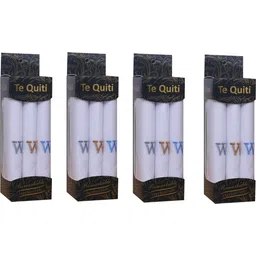 Te Quiti handkerchief for men boys girls women embroidered with monogram W pack of 12 ["White","Multicolor"] Handkerchief-picture-16