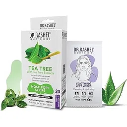 Tea Tree Nose Strips (Pack of 20) - 10 Pore Strips + 10 Wipes for Deep Cleansing & Blackhead Removal | Refreshing & Natural Tea Tree Oil Formula for Clearer Skin-picture-32