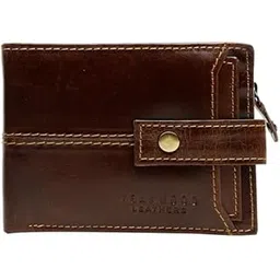 teakwood leathers Men Leather Wallet | Genuine Leather Purse for Mens, RFID Protected Personalized Wallet | WLT_485_C_Brown image 1