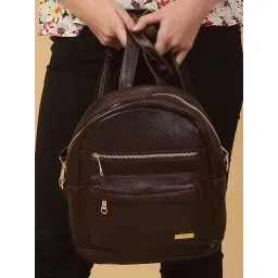 Teakwood Leathers 12L Brown Medium Leather Backpack-picture-29