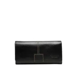 Teakwood Leathers Black Solid Bi-Fold Wallet for Women-picture-45