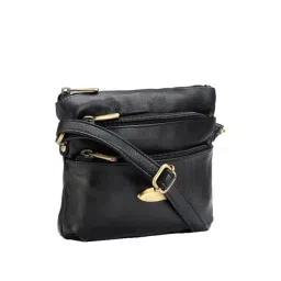 Teakwood Leathers Black Solid Medium Cross Body Bag image 5