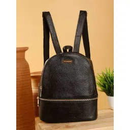 Teakwood Leathers Black Texture Leather Backpack-picture-33