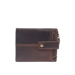 Teakwood Leathers Brown Casual Leather Bi-Fold Wallet with Belt Gift Set for Men image 2