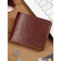 Teakwood Leathers Brown Leather Bi-Fold Wallet for Men-picture-43