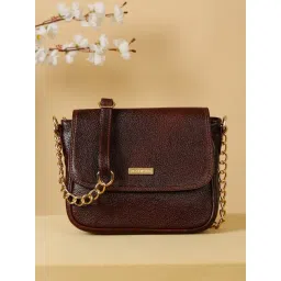 Teakwood Leathers Brown Leather Medium Cross Body Bag-picture-25