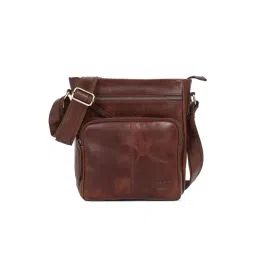 Teakwood Leathers Brown Leather Medium Messenger Bag-picture-17
